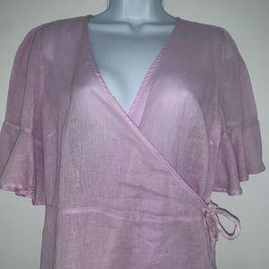 Old Navy side-wrap blouse, Size L, a soft, feminine lavender color.
